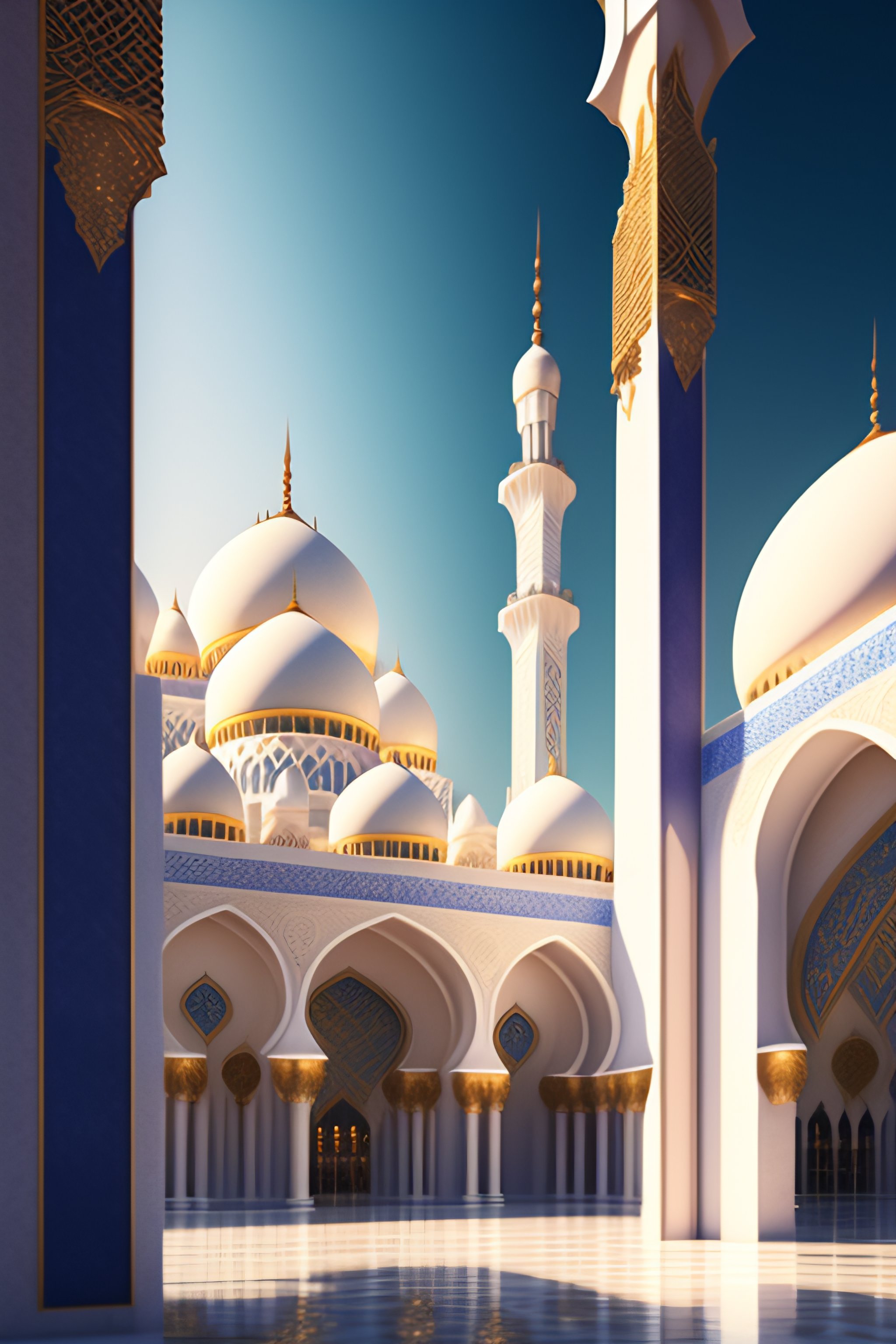 Stunning Digital Painting of Sheikh Zayed Mosque