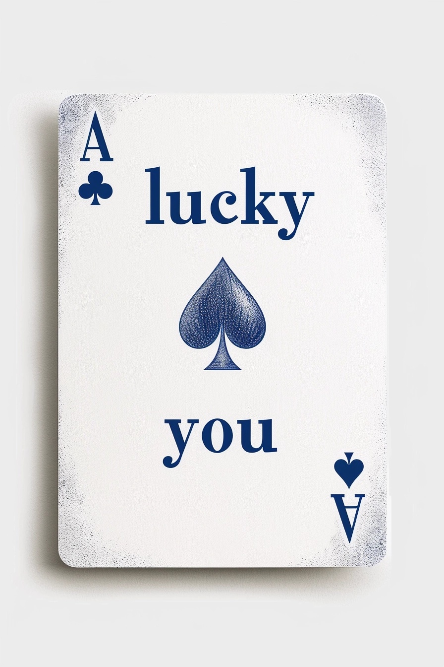 Lucky You: Ace of Hearts Playing Card Design