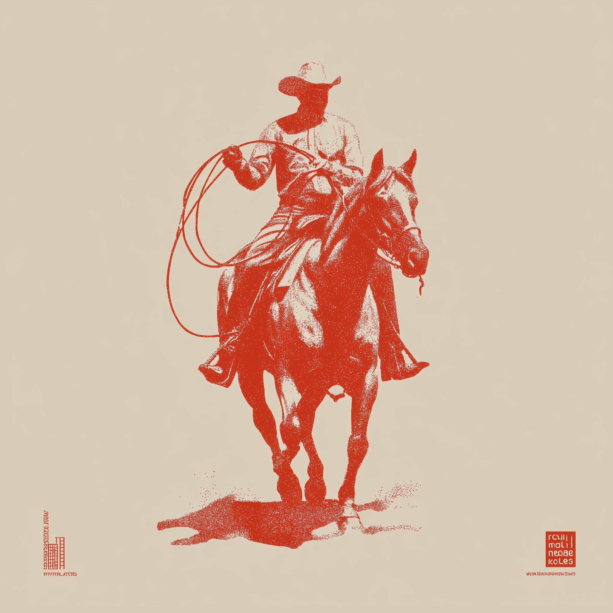Real Estate Rodeo: Cowboy Vibes in Simple Art