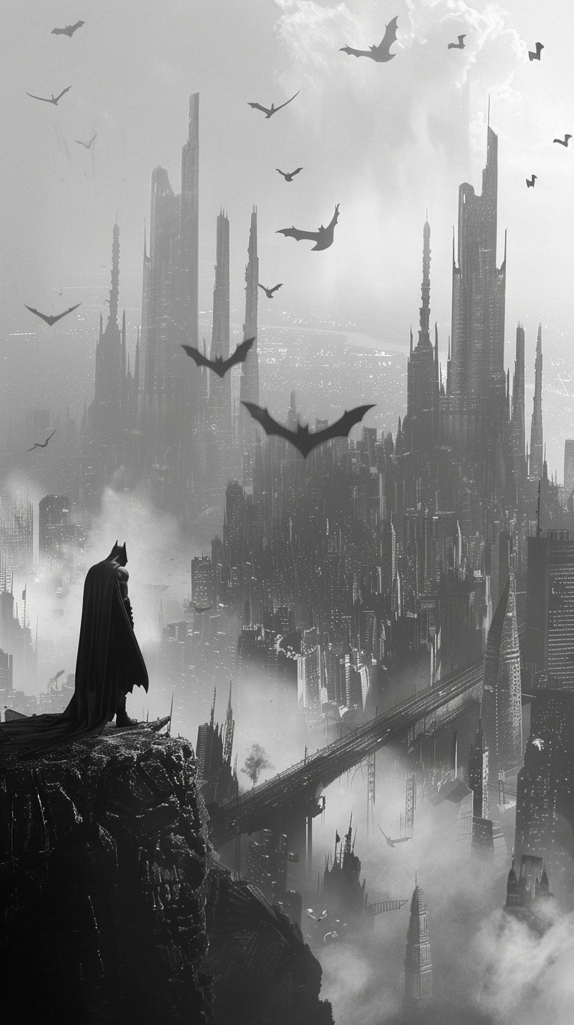 Arkham City: Grayscale Illustrative Realism