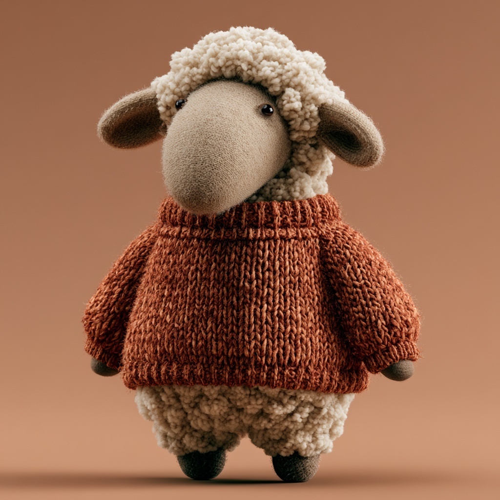 Cozy Ewe in Stylish Sweater - Soft & Cuddly