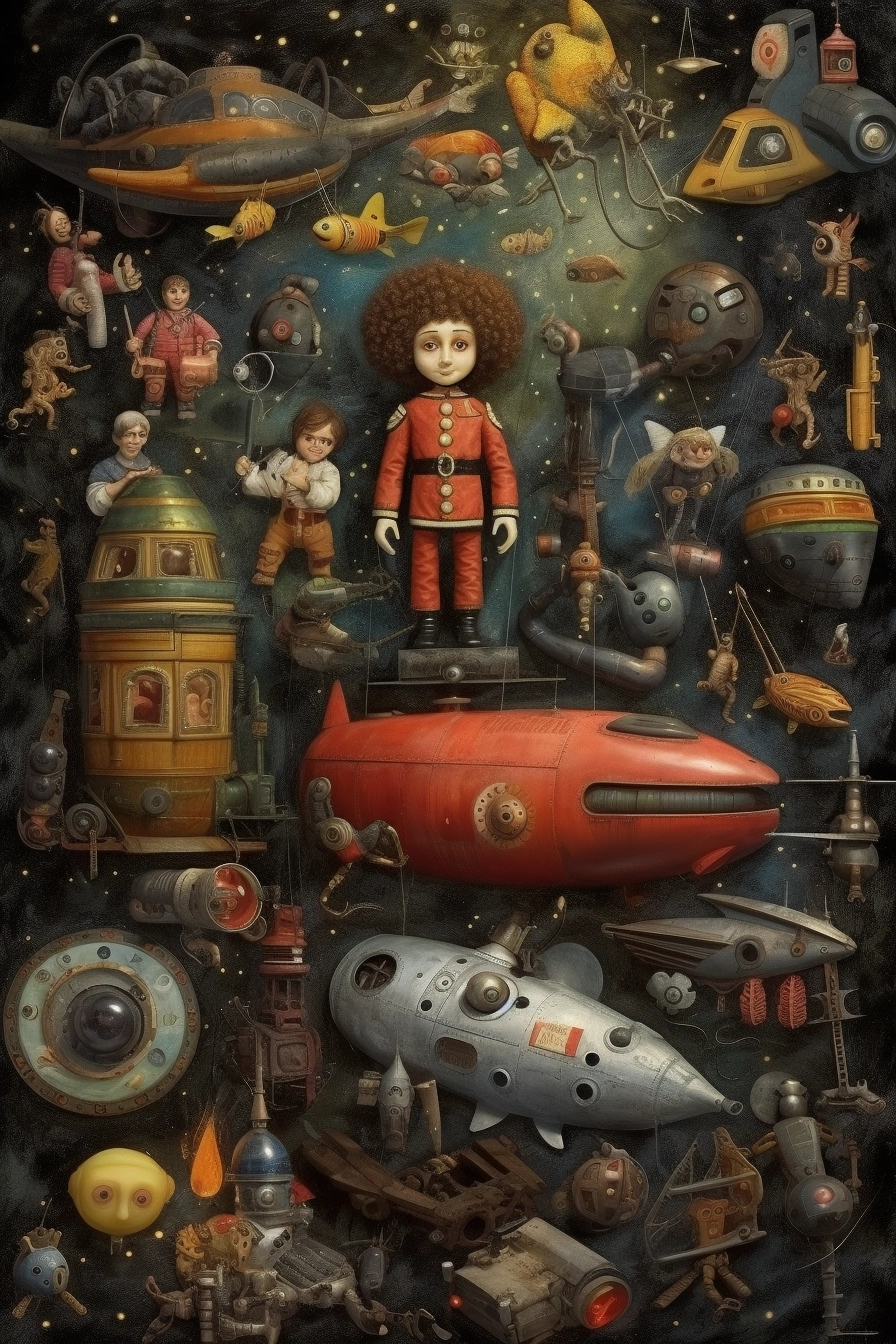 Steampunk Nightmares: Explosive Victorian Collage