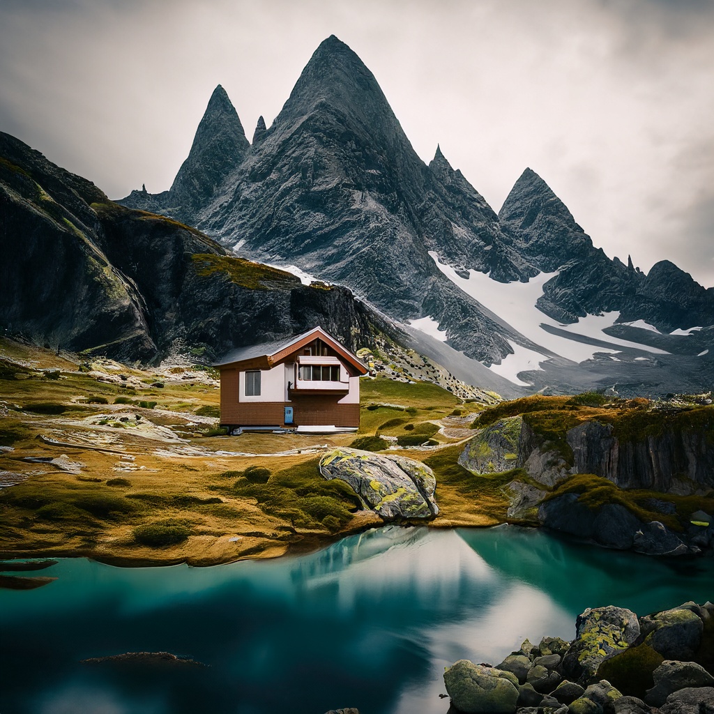 Stunning Alpine Tiny House | Modern Cliffside Print