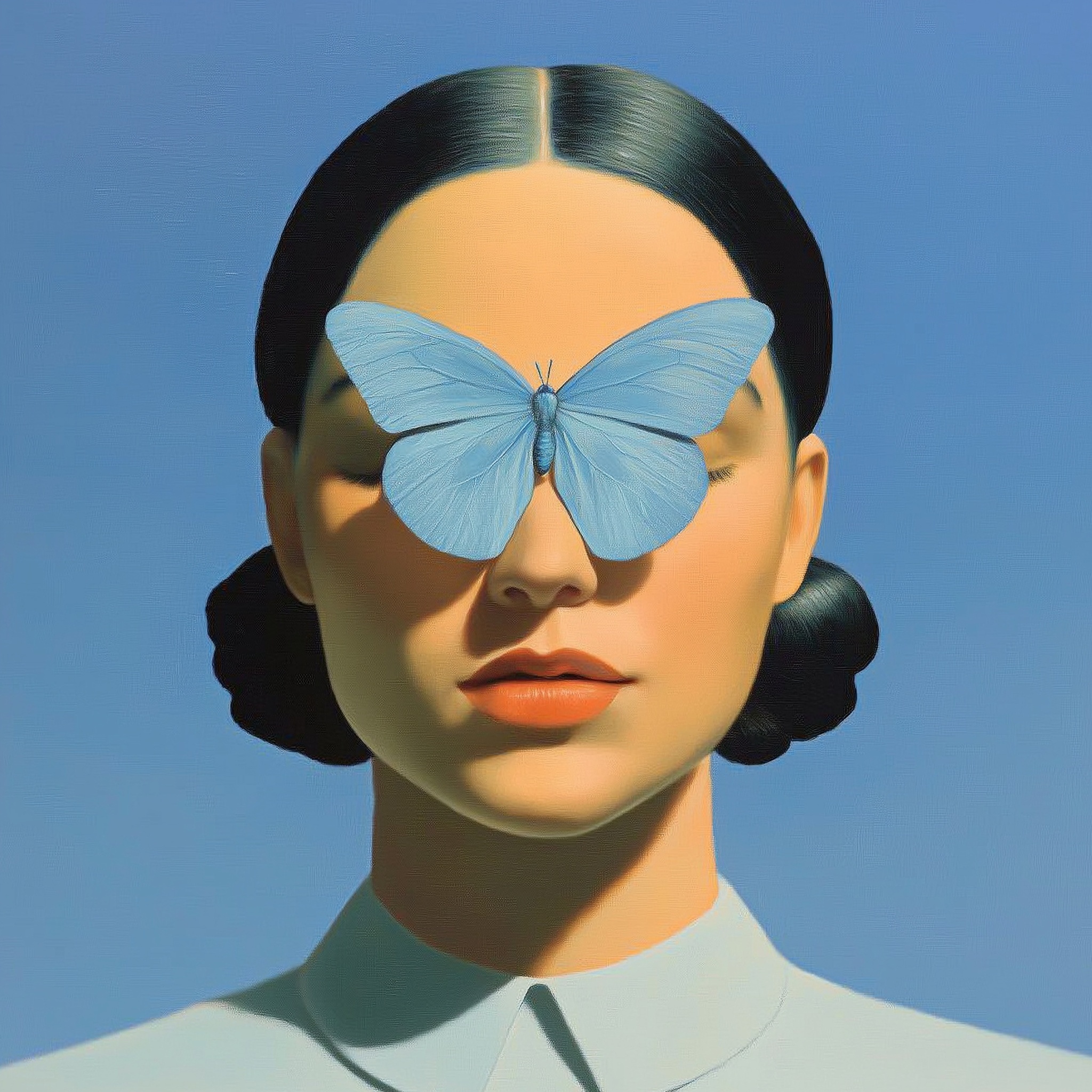 Serene Butterfly Art: A Portrait of Grace