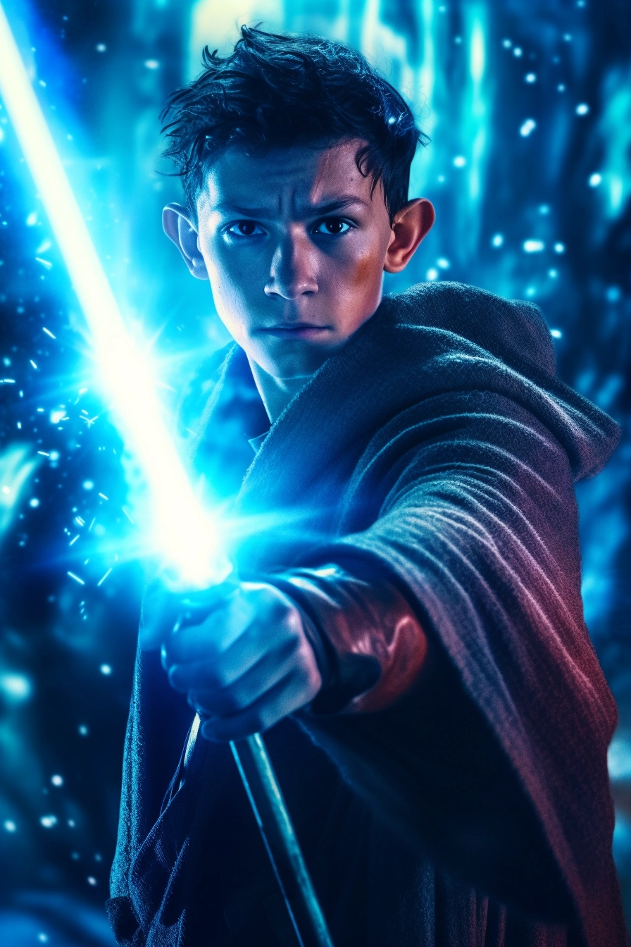 Tom Holland's Jedi Adventure: A Cinematic Sci-Fi Film