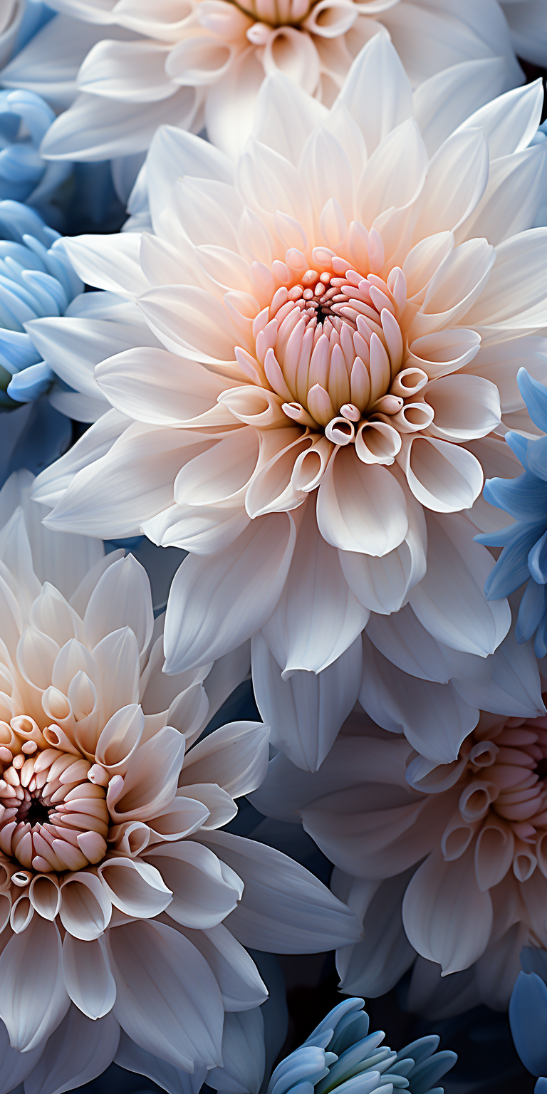 Organic Abstract Chrysanthemum: Delicate, Intricate 32k UHD Photo