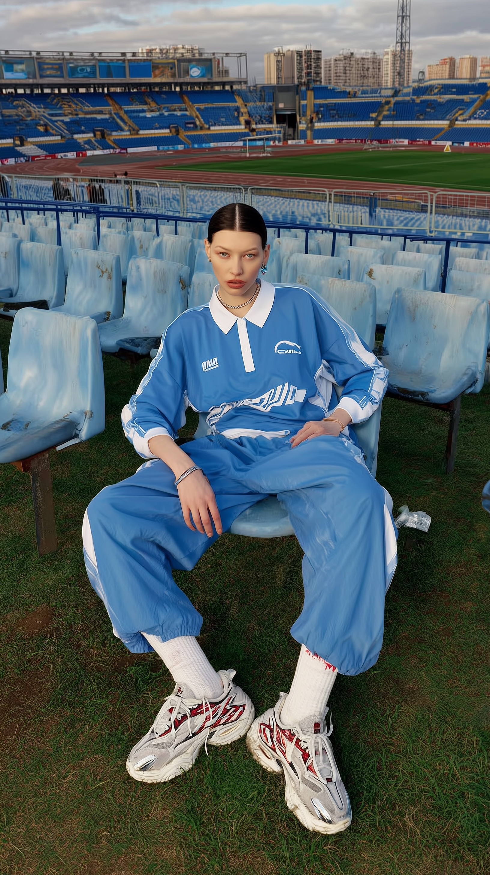 Frozen Elegance: High Fashion Meets Athletic Energy