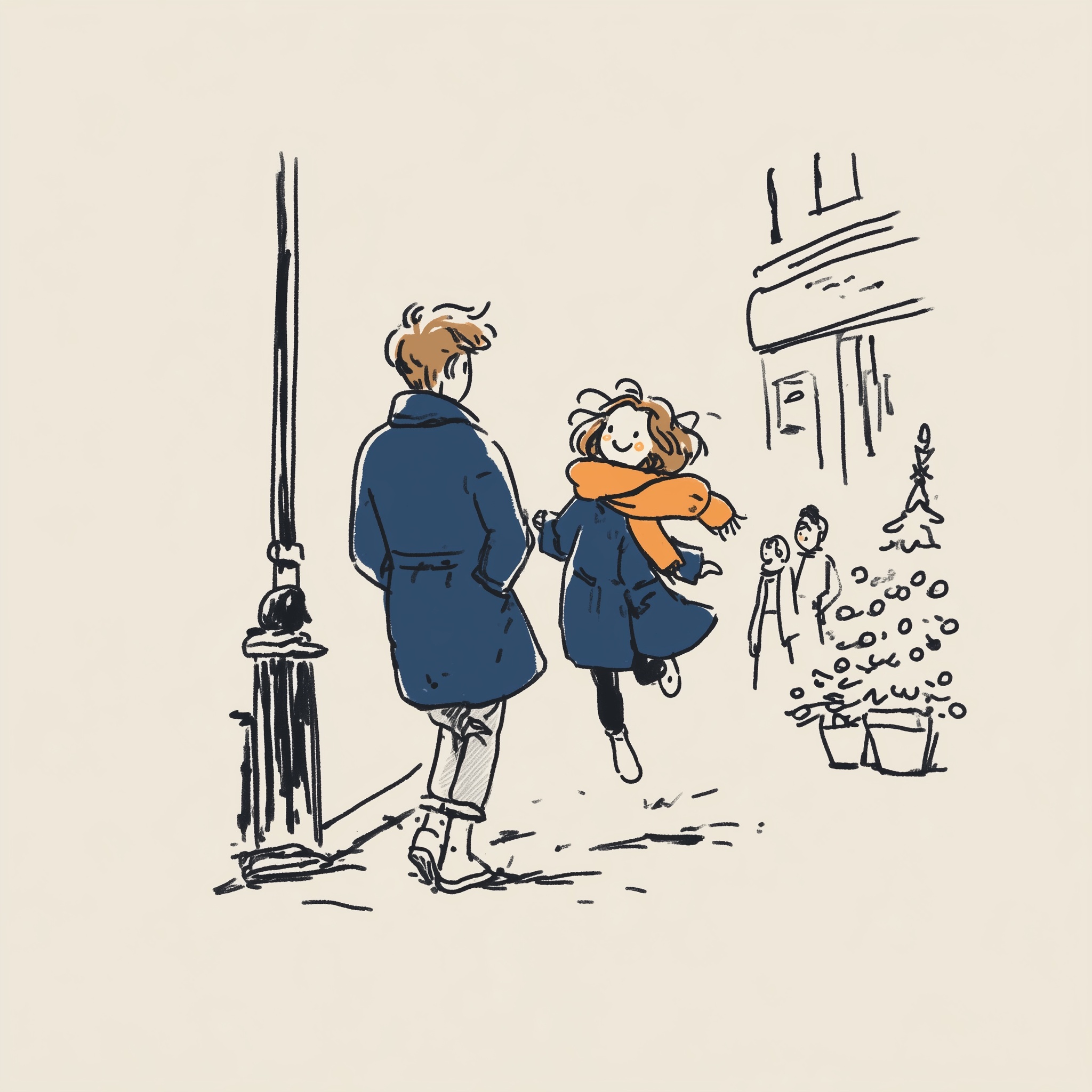 Winter Joy: Love at the Street Corner