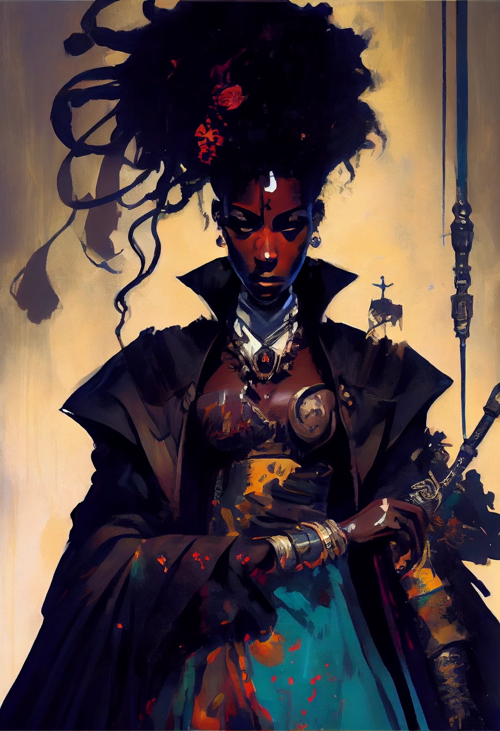 Dark Warrior: Epic Steampunk Art