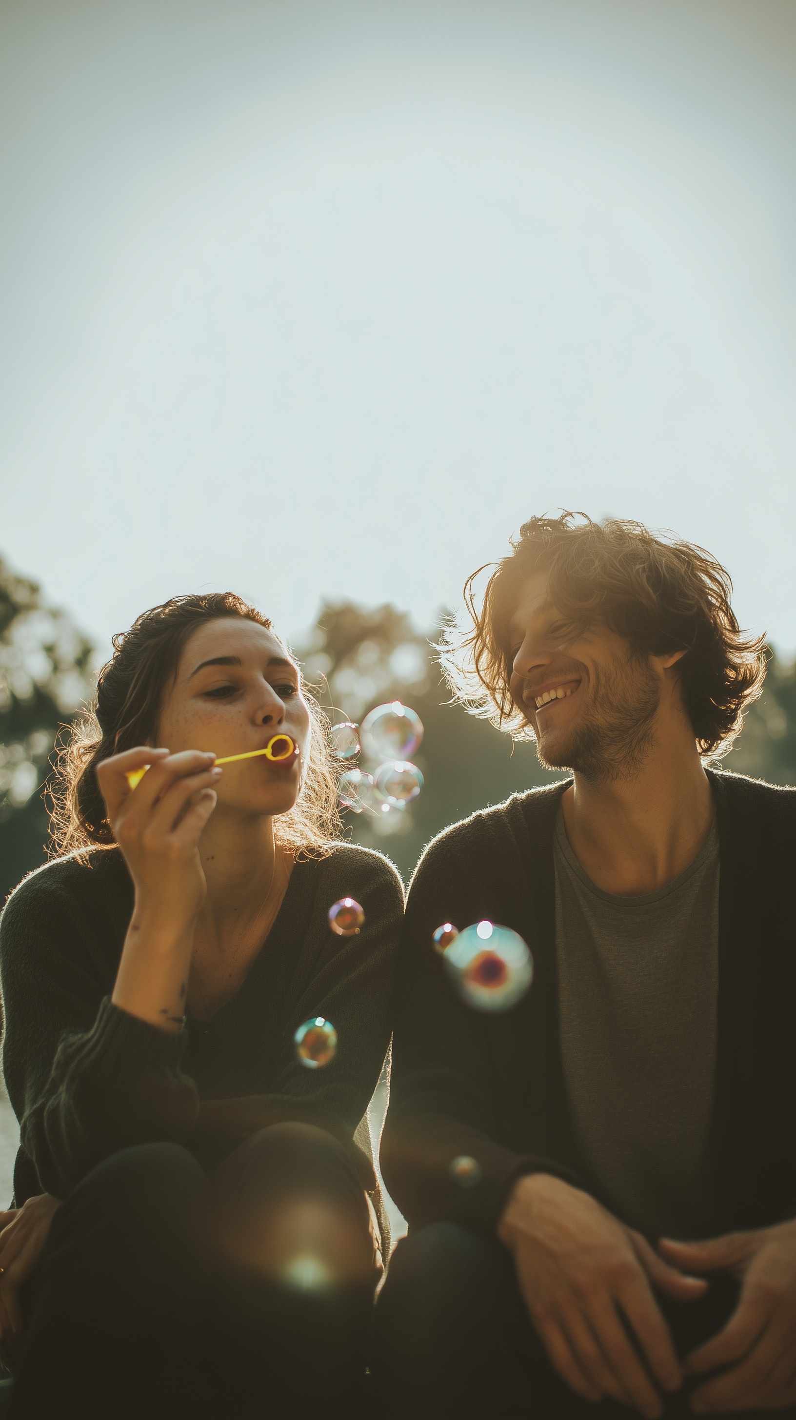 Joyful Moments: Bubbles & Friendship Outdoors