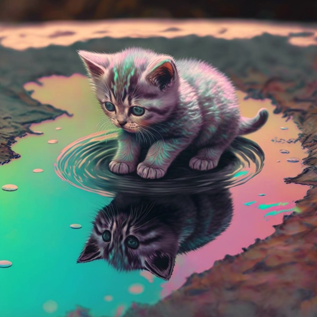 Kitten's Holographic Adventure: A Parallel Universe