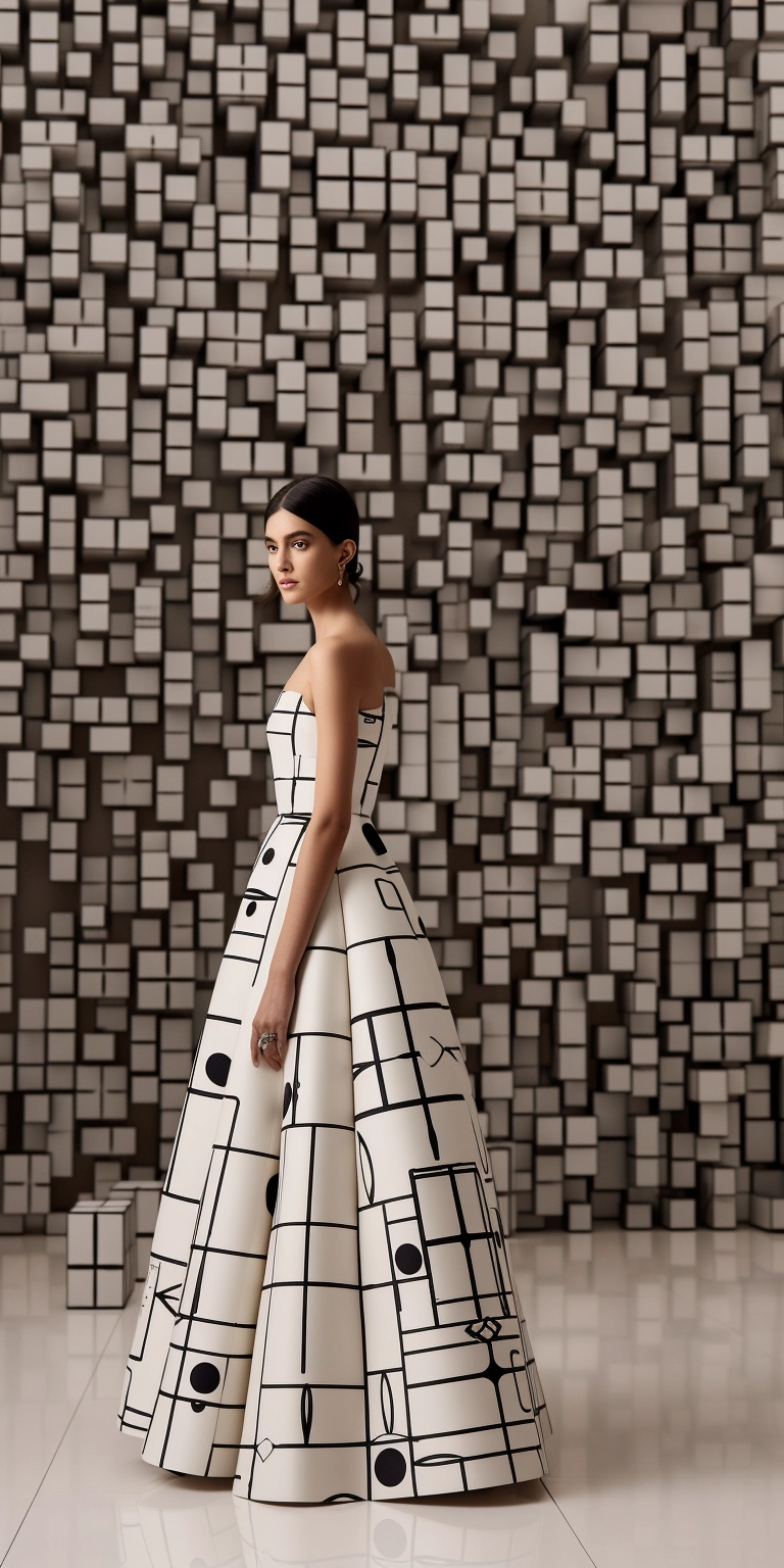 Elegant Carolina Herrera-inspired Model in Medieval Setting