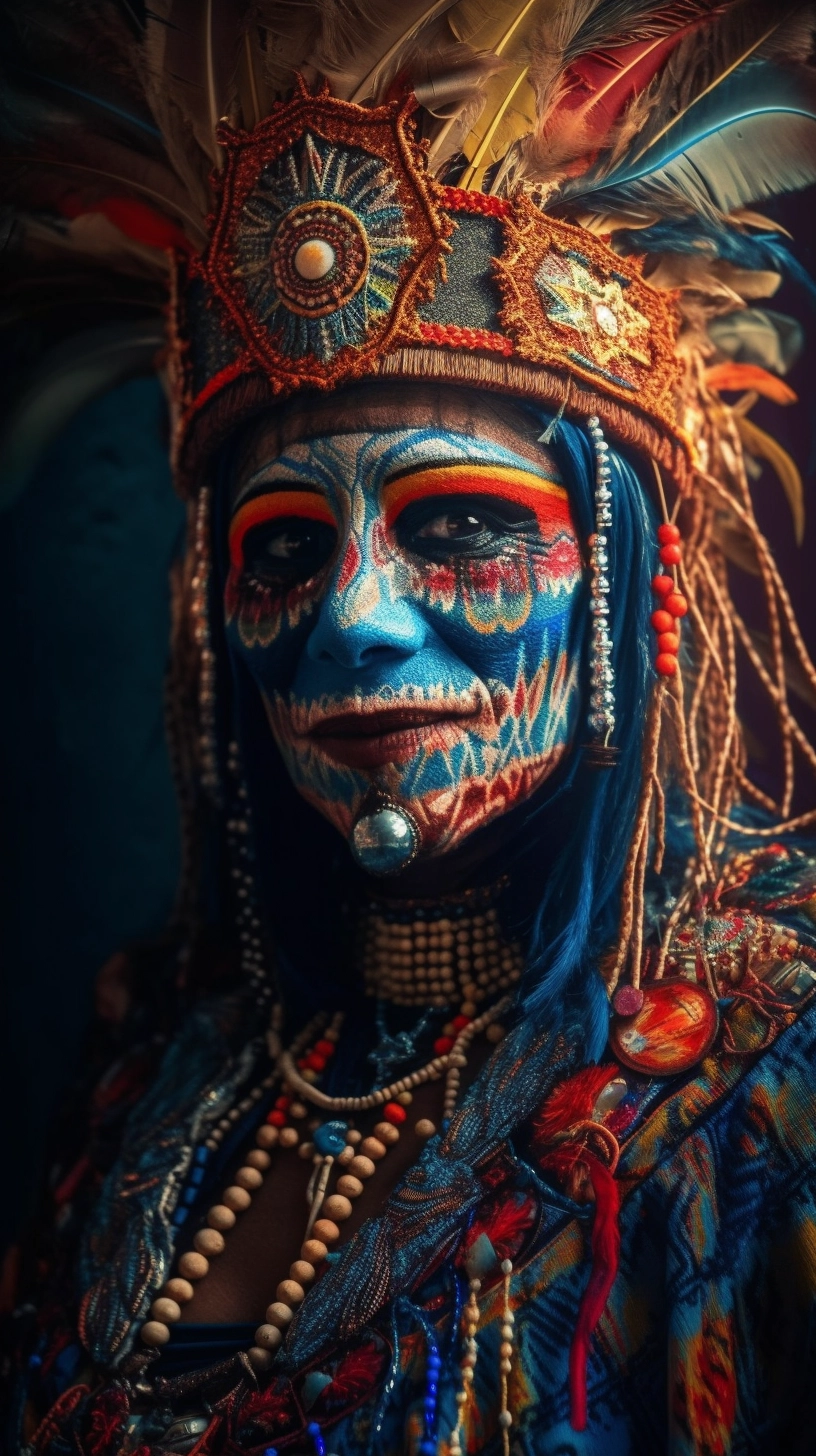 Fearsome Voodoo Witch Portrait - Photorealistic & Vivid