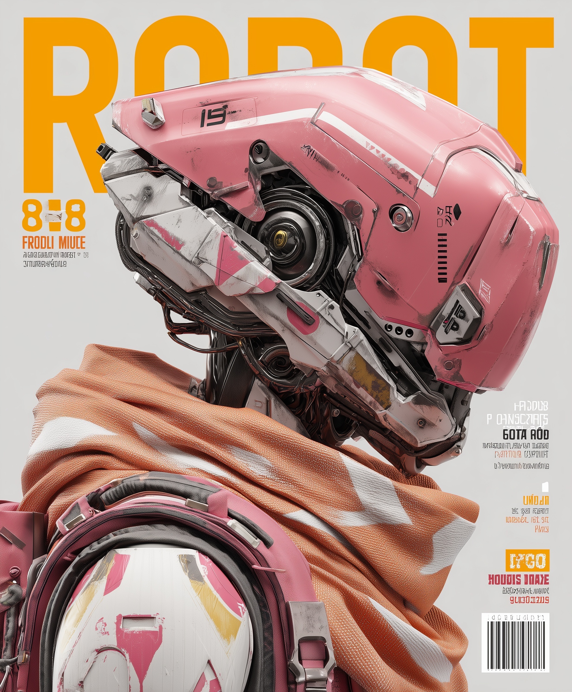 High-End Cyberpunk Magazine Cover Design