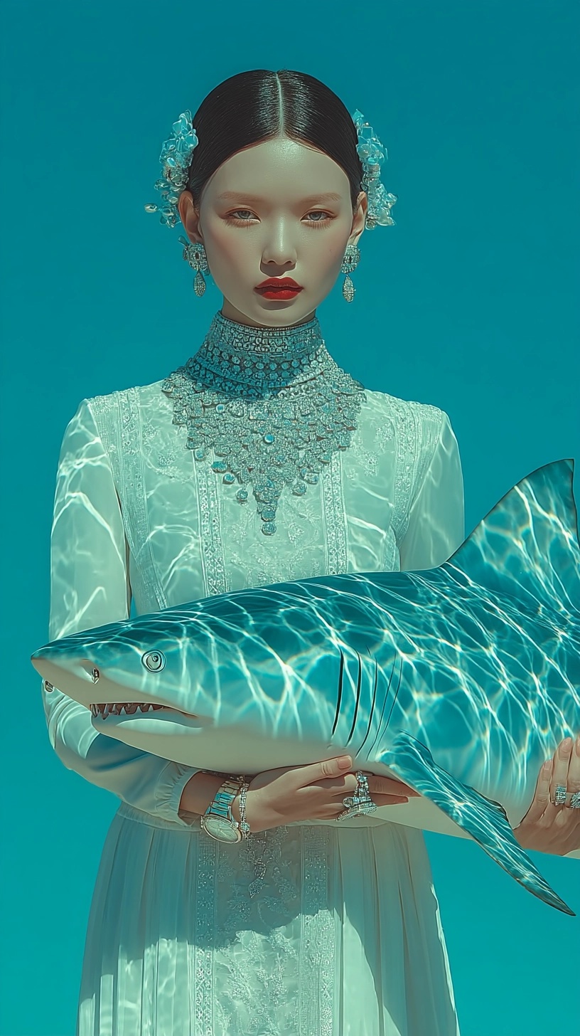 Surreal Elegance: Biopunk Fashion with a Twist