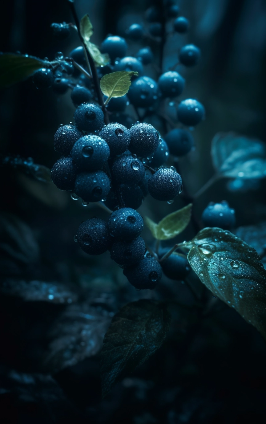 Ultra-Detailed Blueberry Macro Shot with Cinematic Lighting