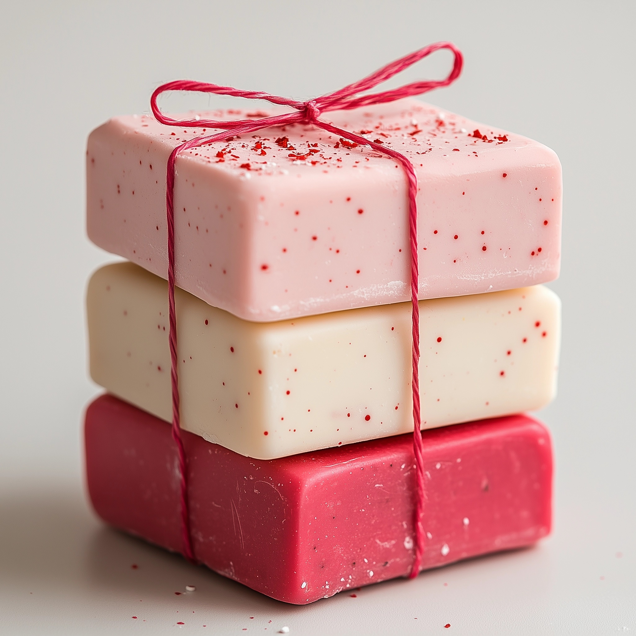 Elegant Gift Soap: Pink, White, & Red Perfect for Gifting