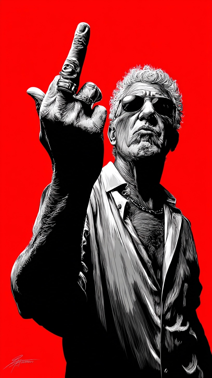 Bold Bourdain Tribute: Comic Style Art