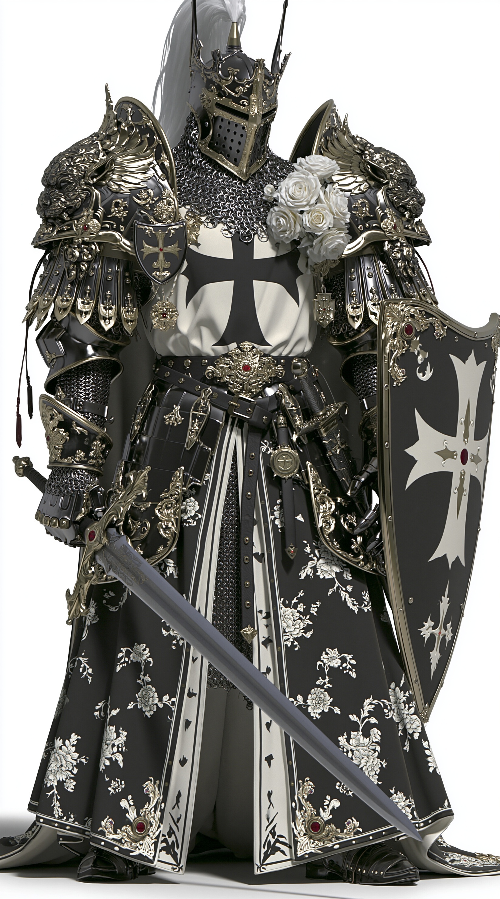 Exquisite Knightcore Templar Head Sculpture
