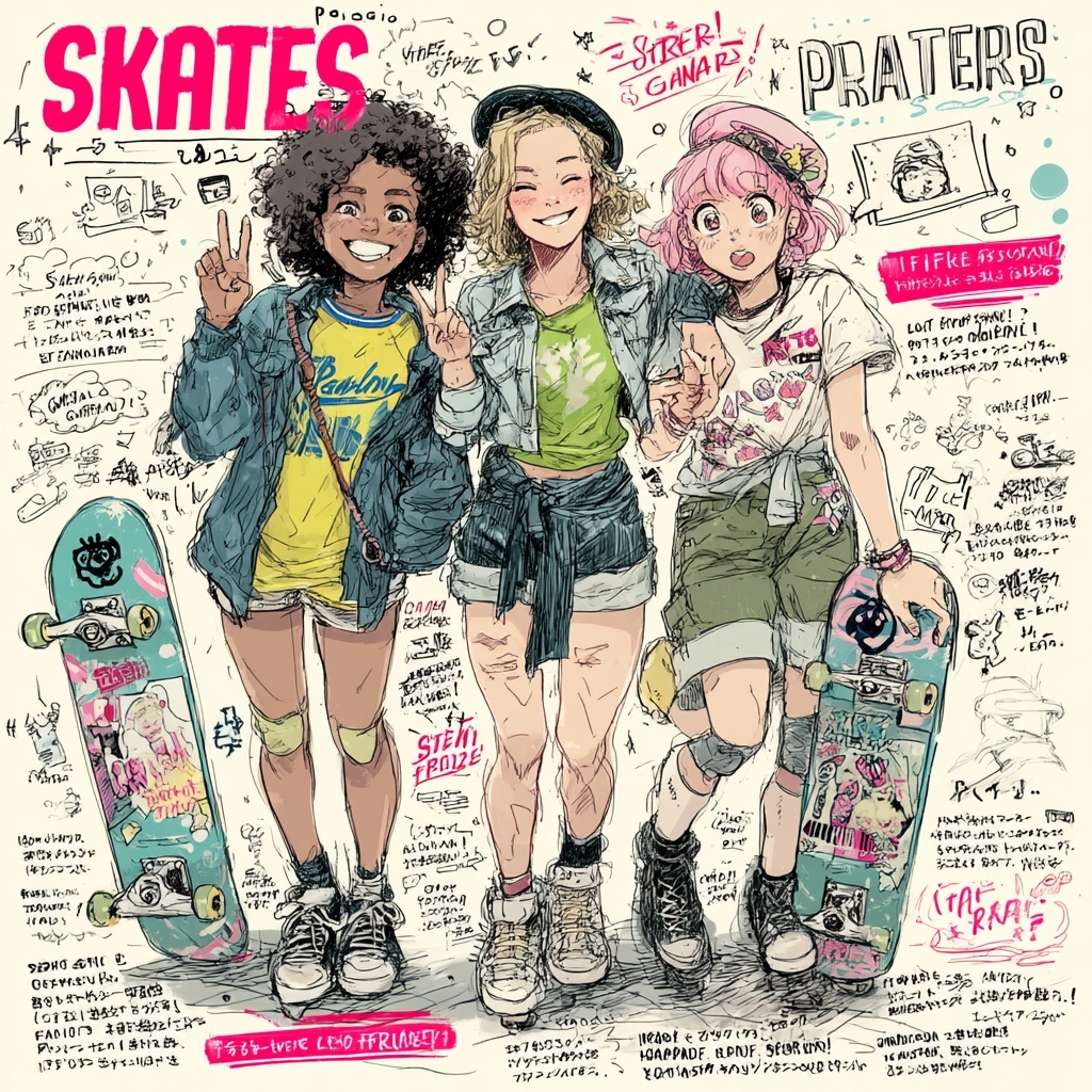 Global Skateboard Friendship: A Vibrant Celebration