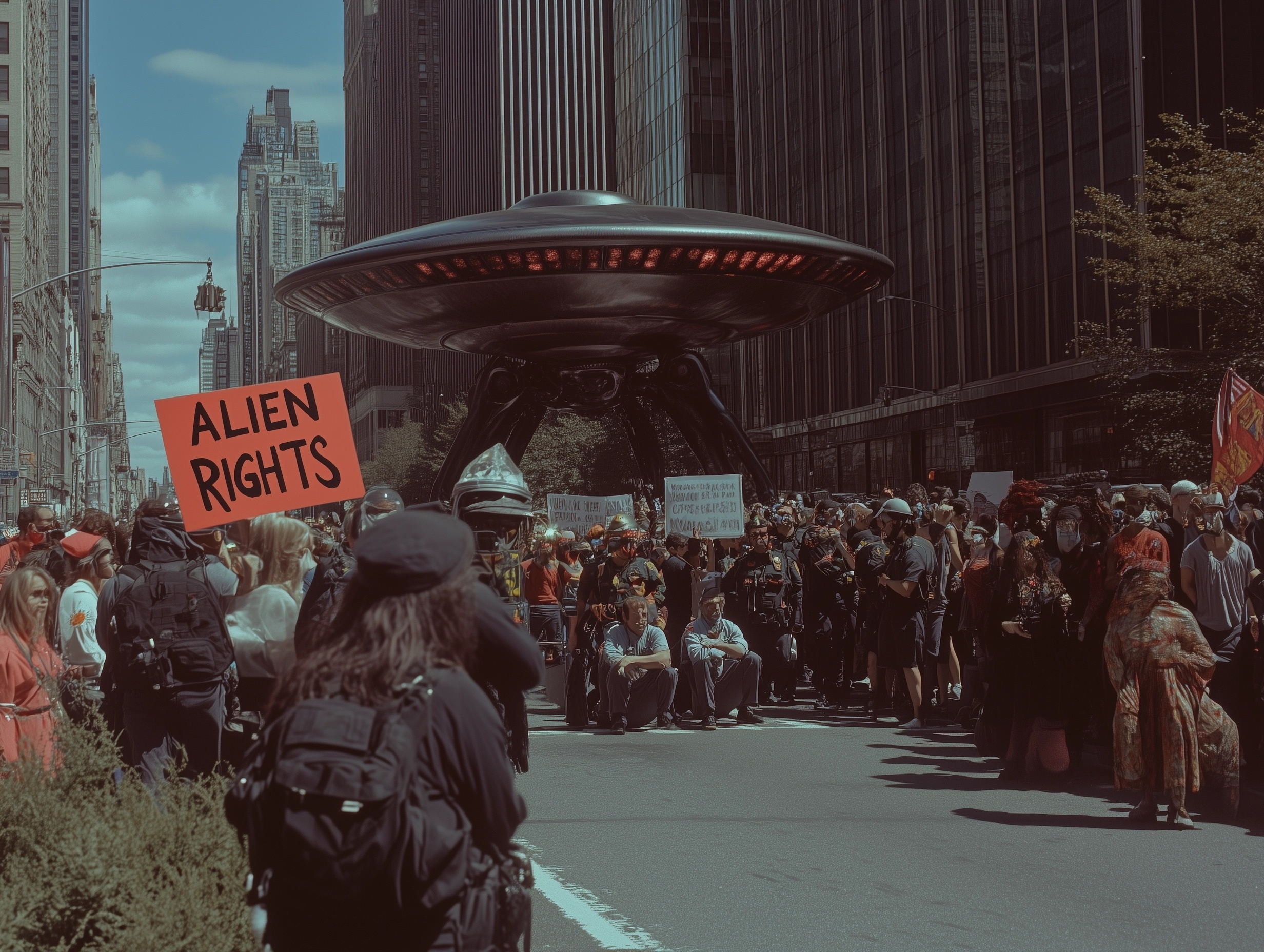 New York UFO Invasion: Alien Rights Protest