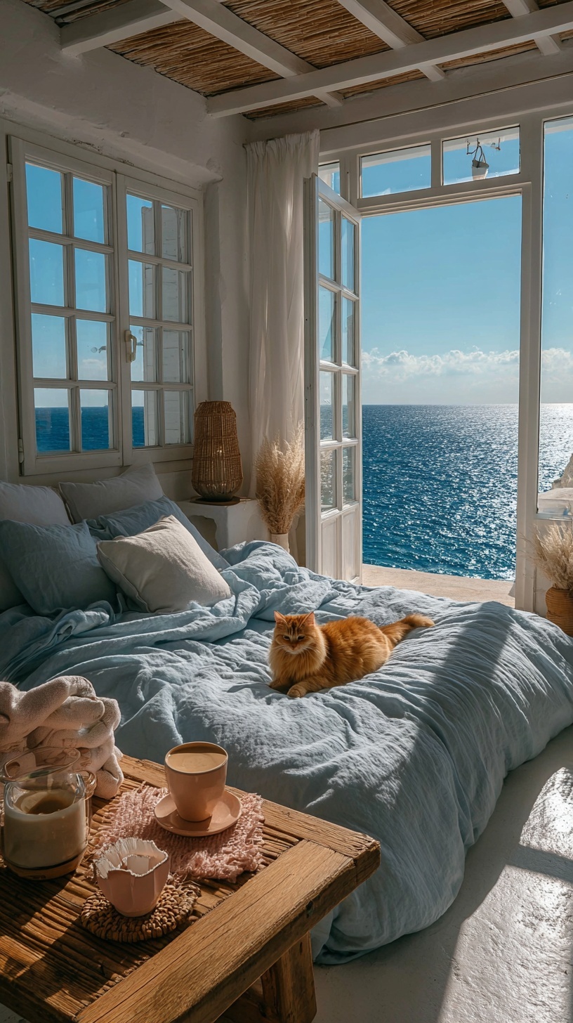 Cozy Beachside Bedroom: Stylish & Serene Vibes