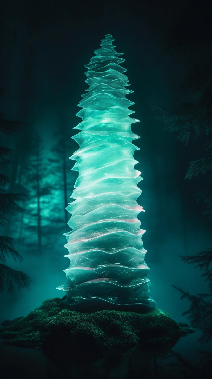 Mystical Glass Sculptures Illuminate Forest