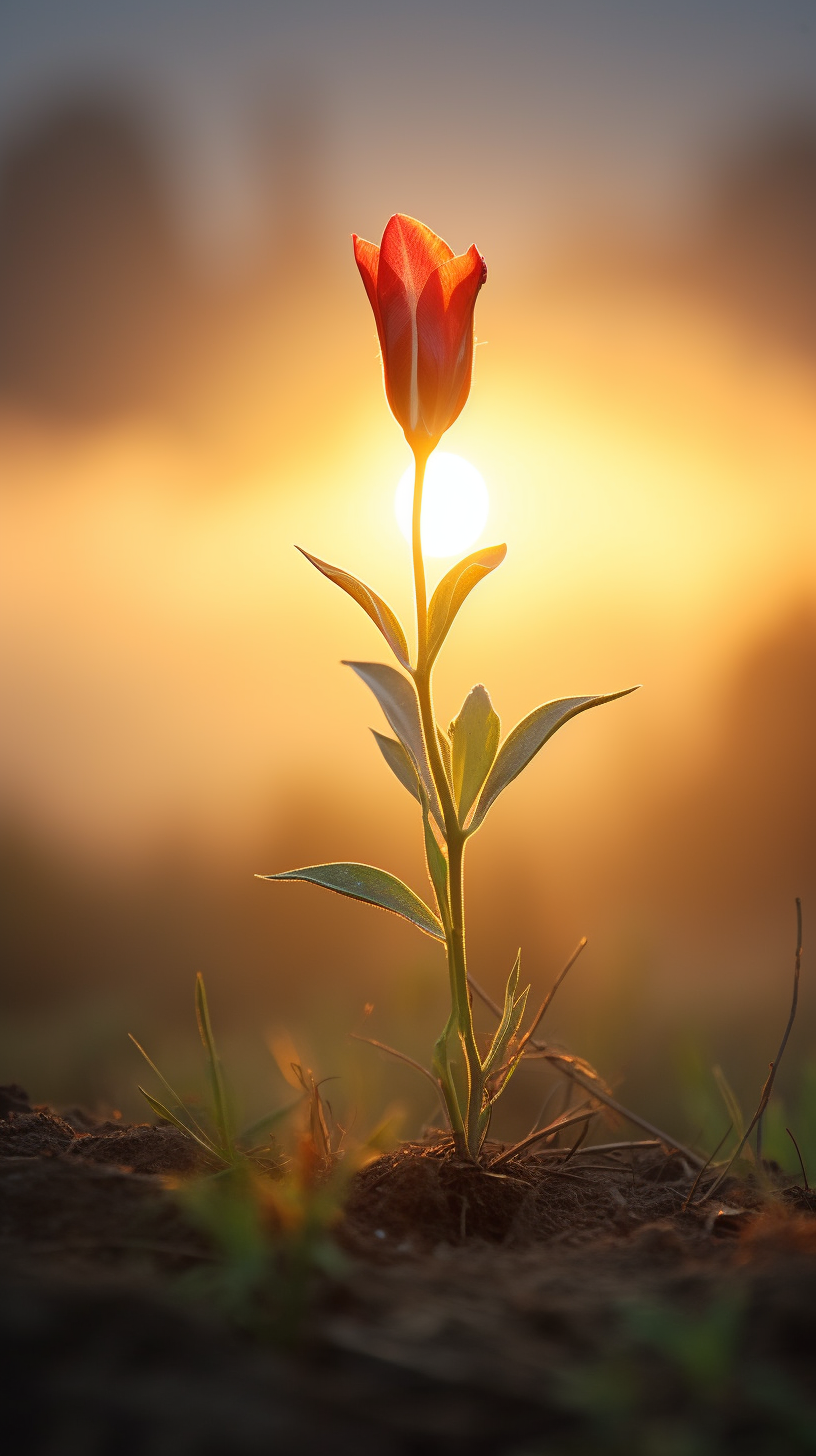 Captivating Sunrise: Award-Winning Macro Close-Up of Cinematic Flower