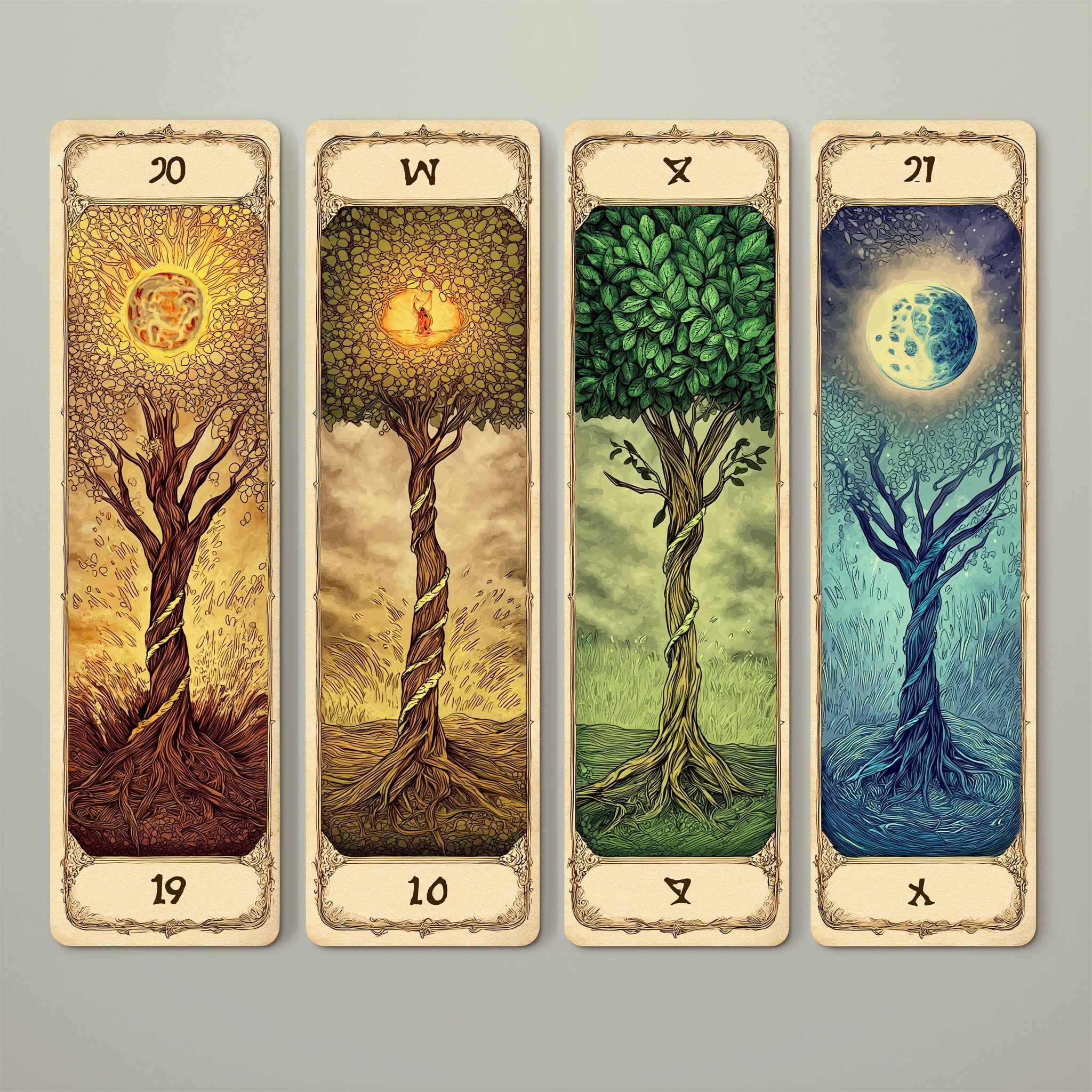 Elegant Elemental Tarot Card Designs