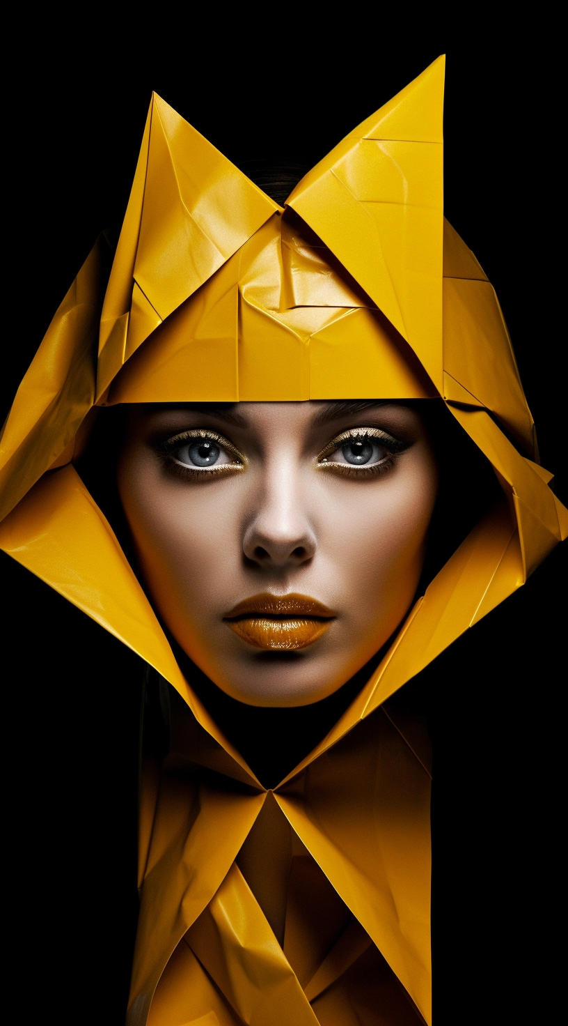 Midnight Origami: Avant Garde Portrait by Arkady Shaikhet