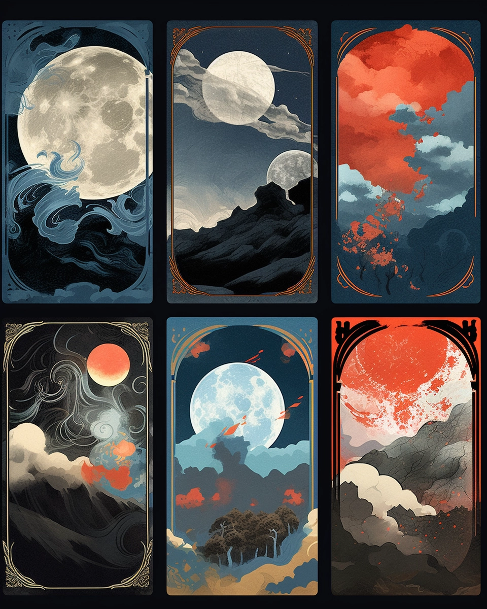 Moon Tarot: Captivating Collage Shots