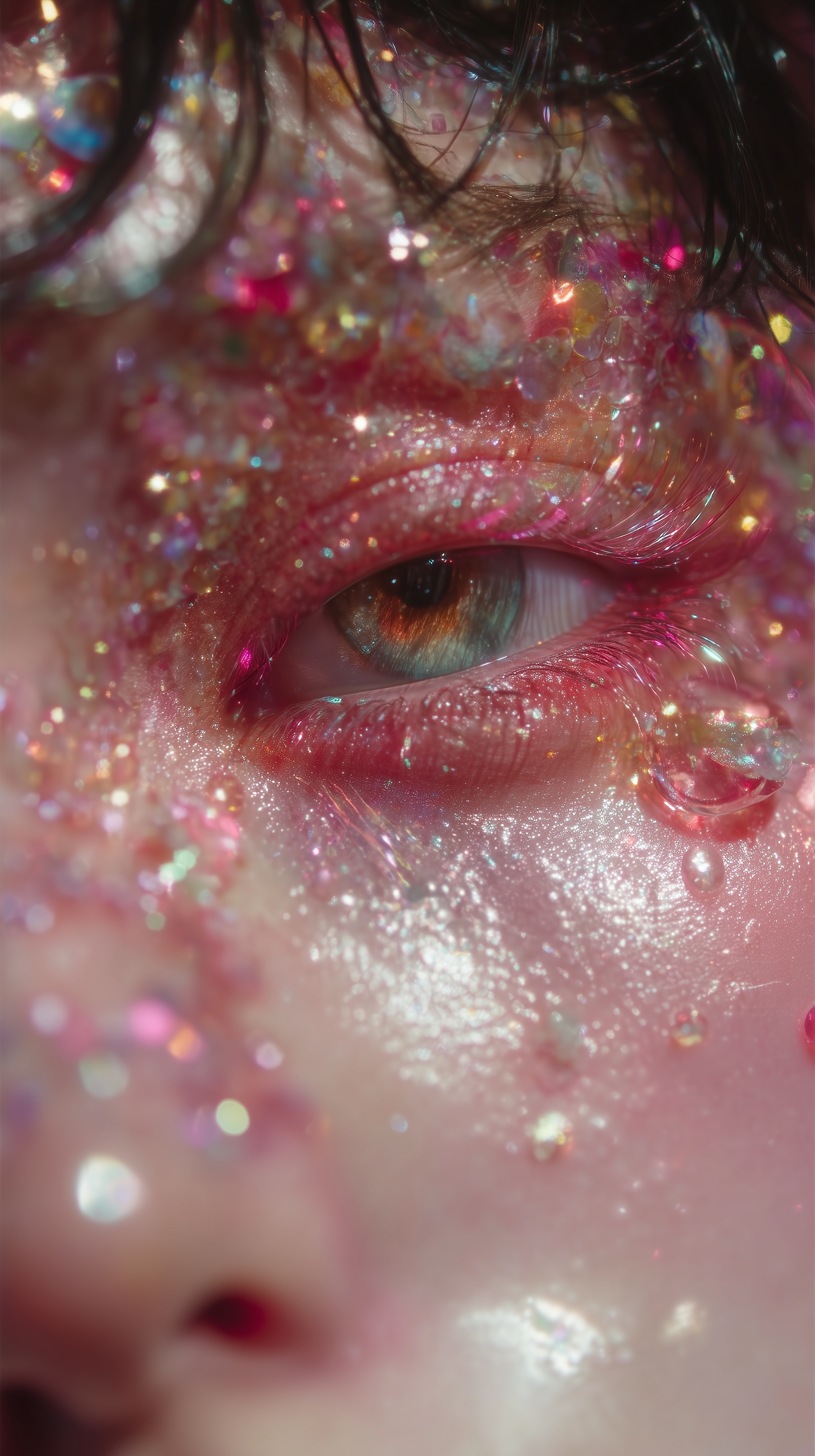 Mesmerizing Close-Up: A Rainbow Iris Journey