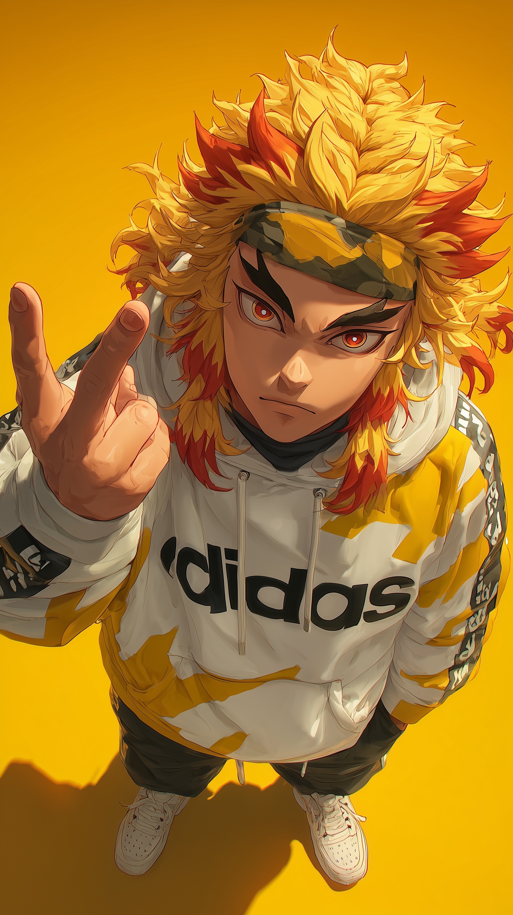 Ultra Realistic Rengoku in Adidas Urban Fashion