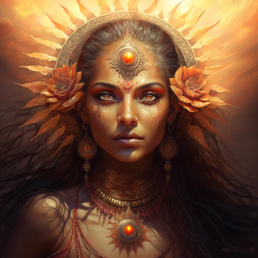 Radiant Indian Sun Goddess