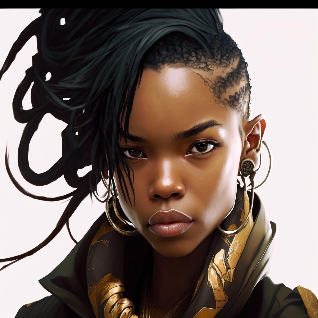 African Cyberpunk Portrait: Letitia Wright