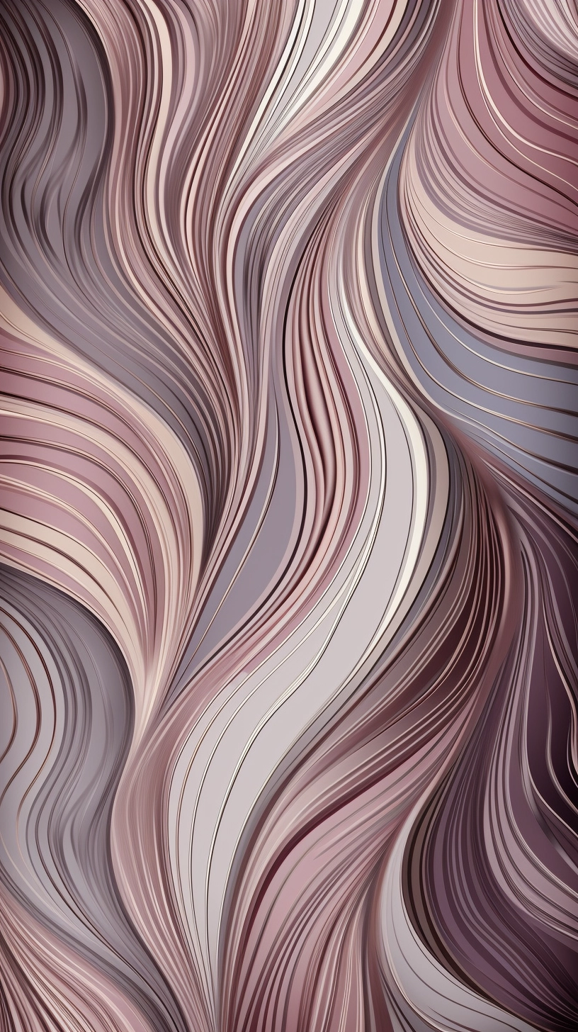 Fluid Rose Gold Pattern - Silver, Violet & Pink