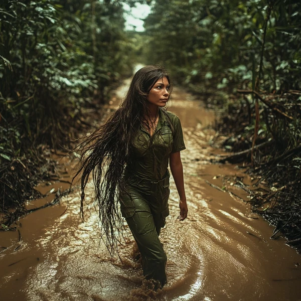 Aventura Amazónica: Mujer Alemana en Verde