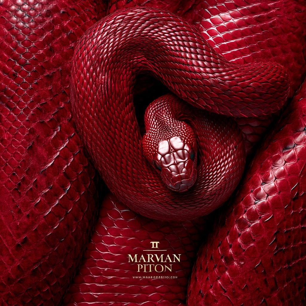 Luxurious Red Python Leather - MARYAM PITON