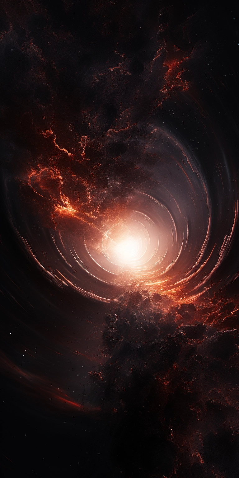 Hyperrealistic Masterpiece: Light Bending into Event Horizon
