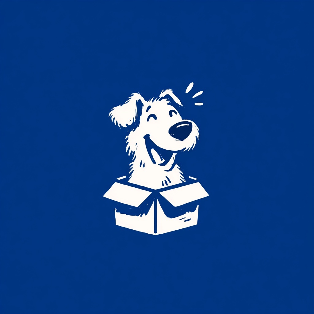 Happy Dog Logo: Joyful Design in One Color