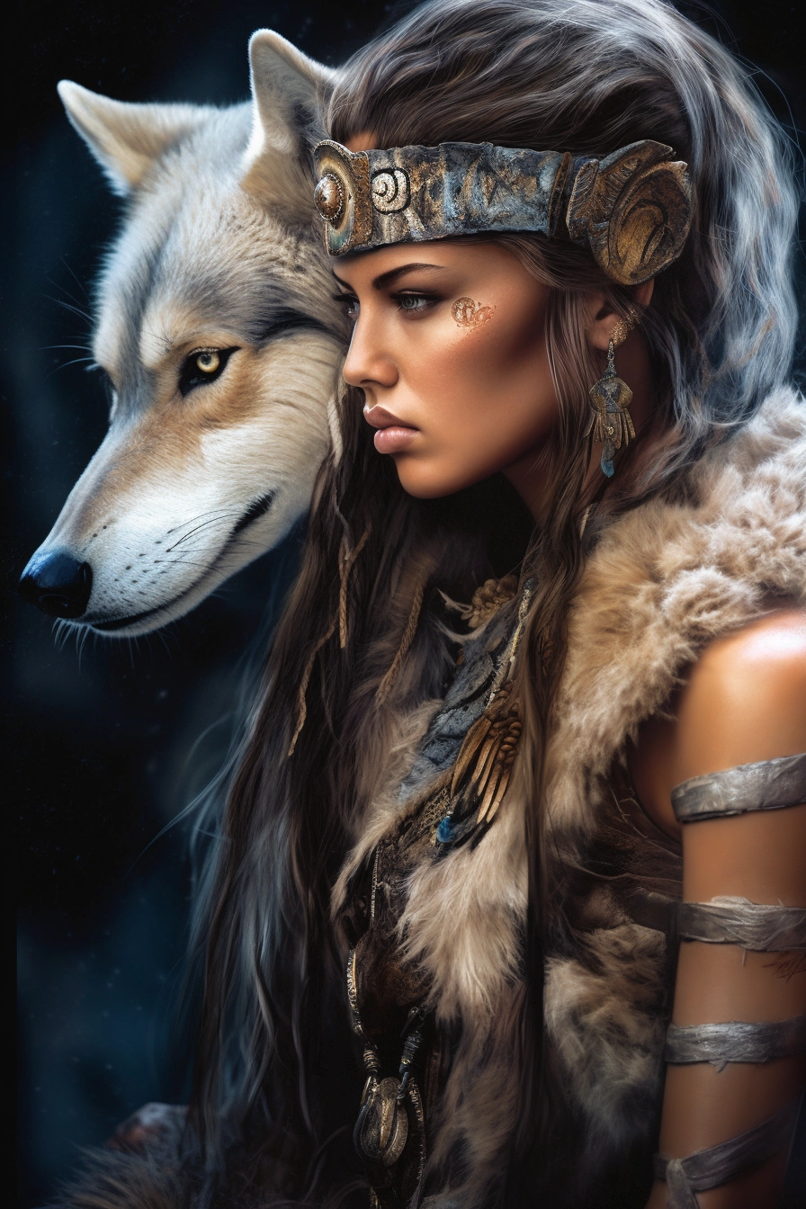 Stunning Female Warrior & Beast Lover Photography