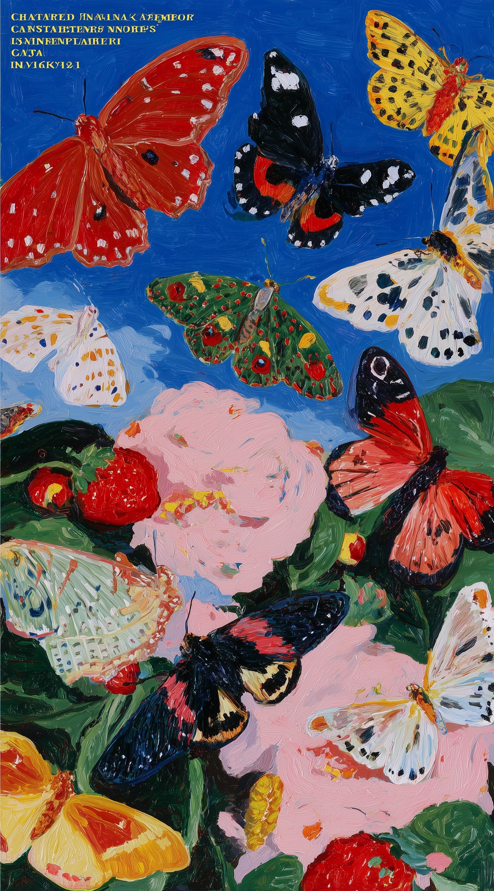 Bold Butterfly Art: High Contrast Riso Prints