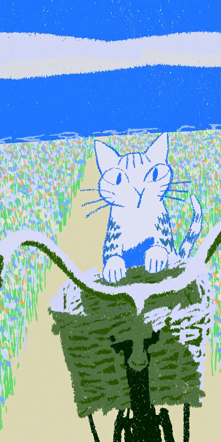 Whimsical Cat Adventures on a Bicycle Ride