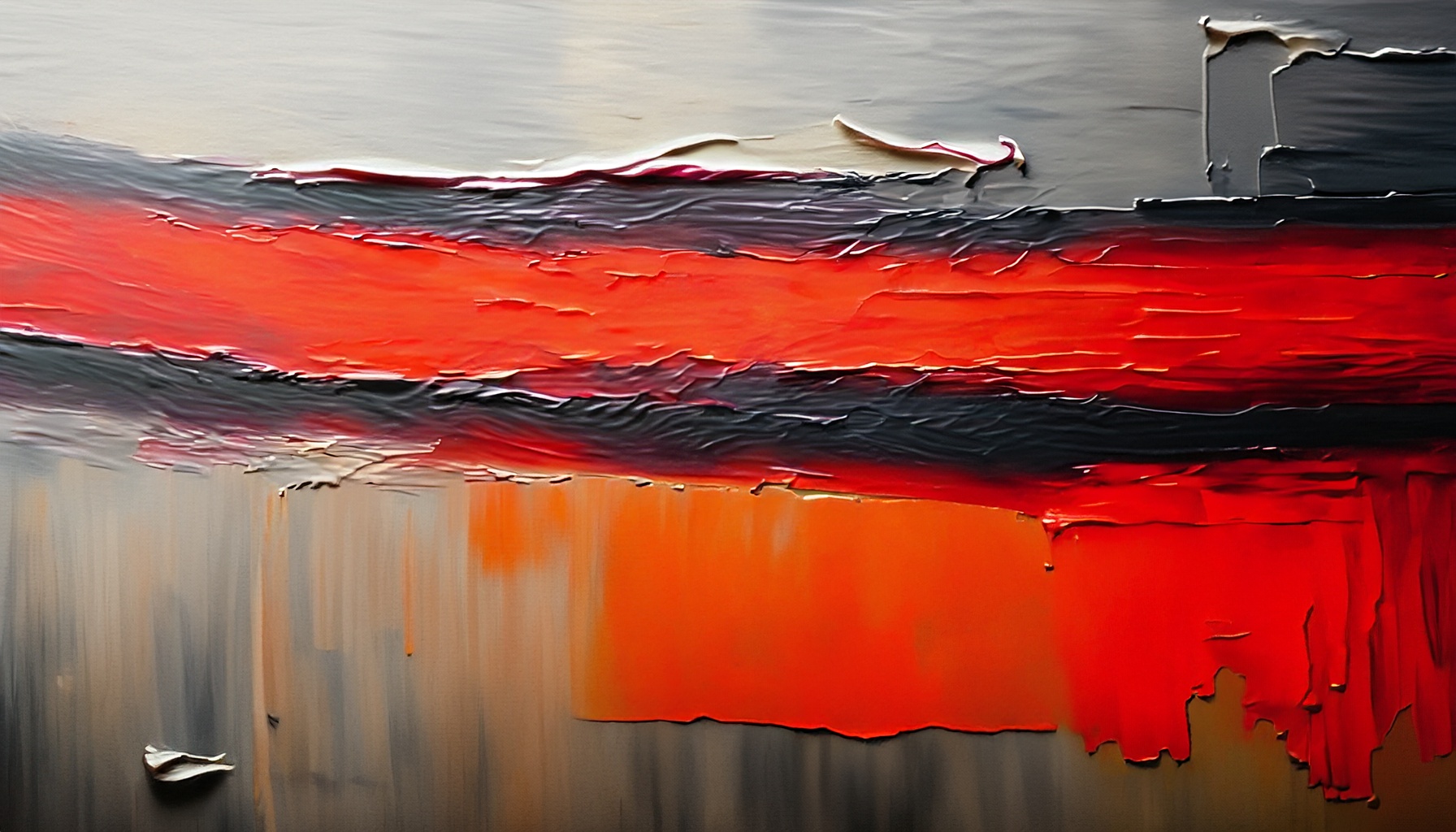 Vibrant Oil Paintings: Stunning Red, Jade, Orange & Grey Masterpieces