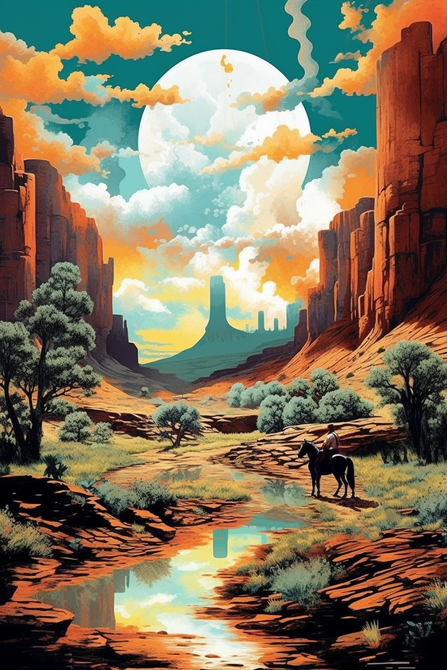 Psychedelic Western Landscapes