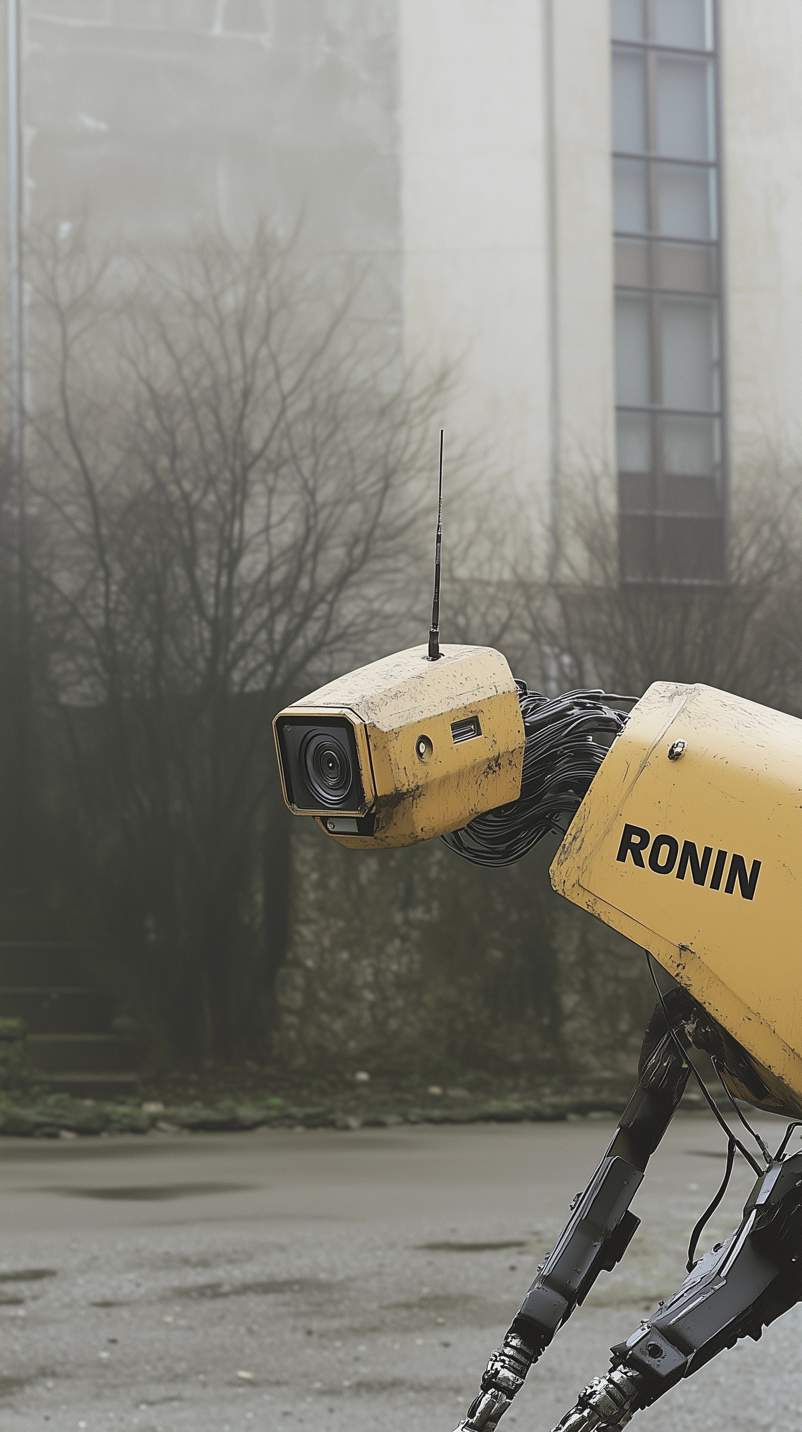 RONIN: Futuristic Mech with Yellow Security Camera