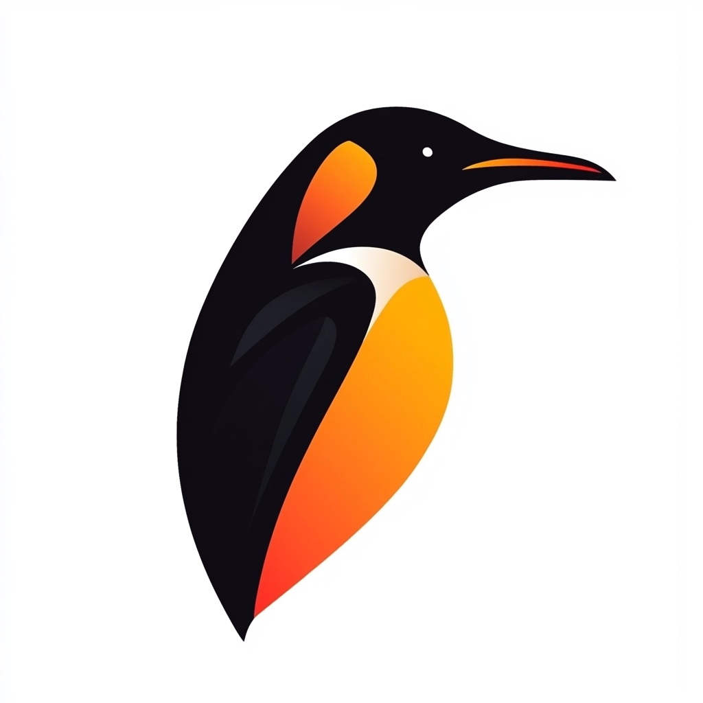 Minimalist Penguin Logo Design for Your Brand