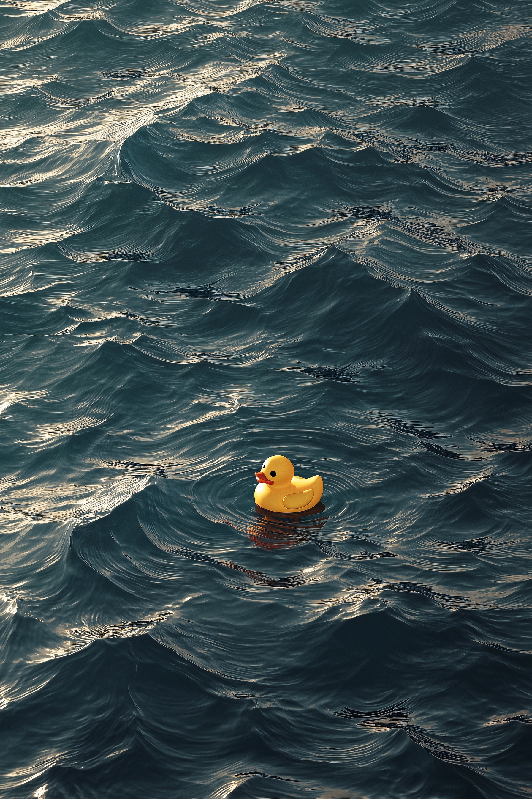 Whimsical Rubber Duck: Ocean Serenity