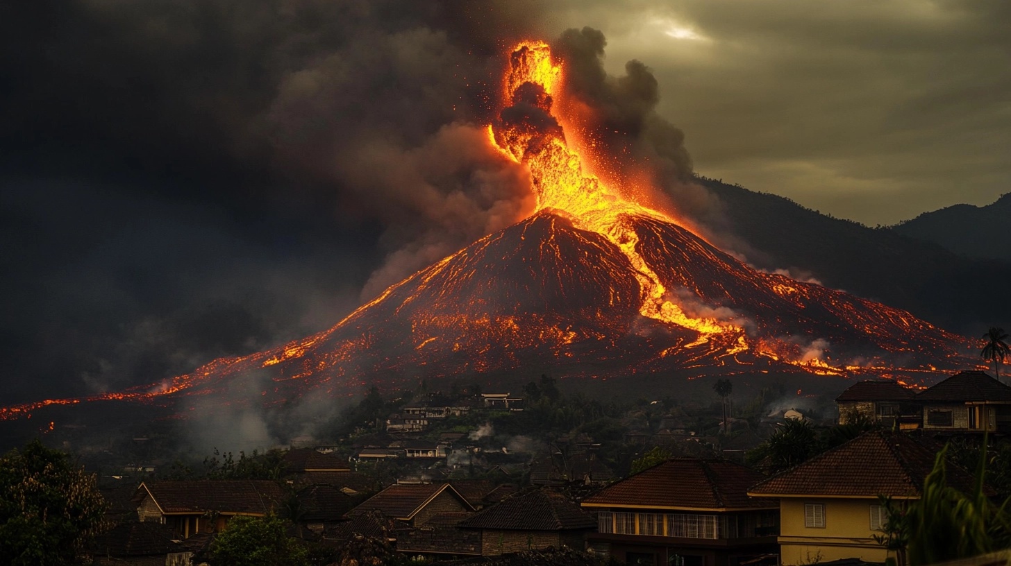 Morning Eruption: Volcano Destroys Village