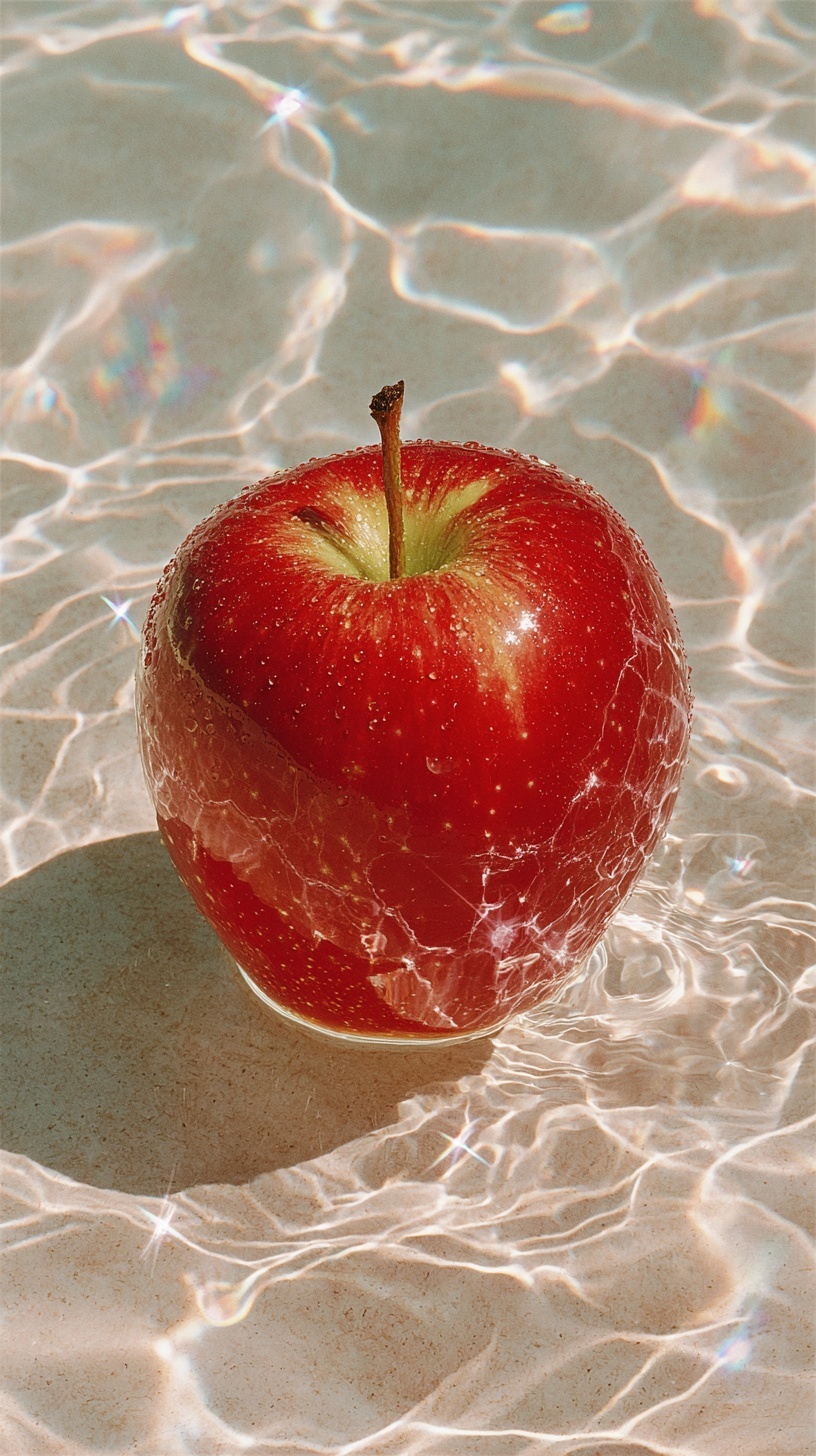 Stunning Y2K Apple in Clear Water - HD Aesthetic